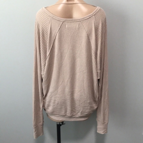 We The Free Santa Clara Toasted Oats Thermal Waffle Long Sleeve Shirt Small - Picture 4 of 6